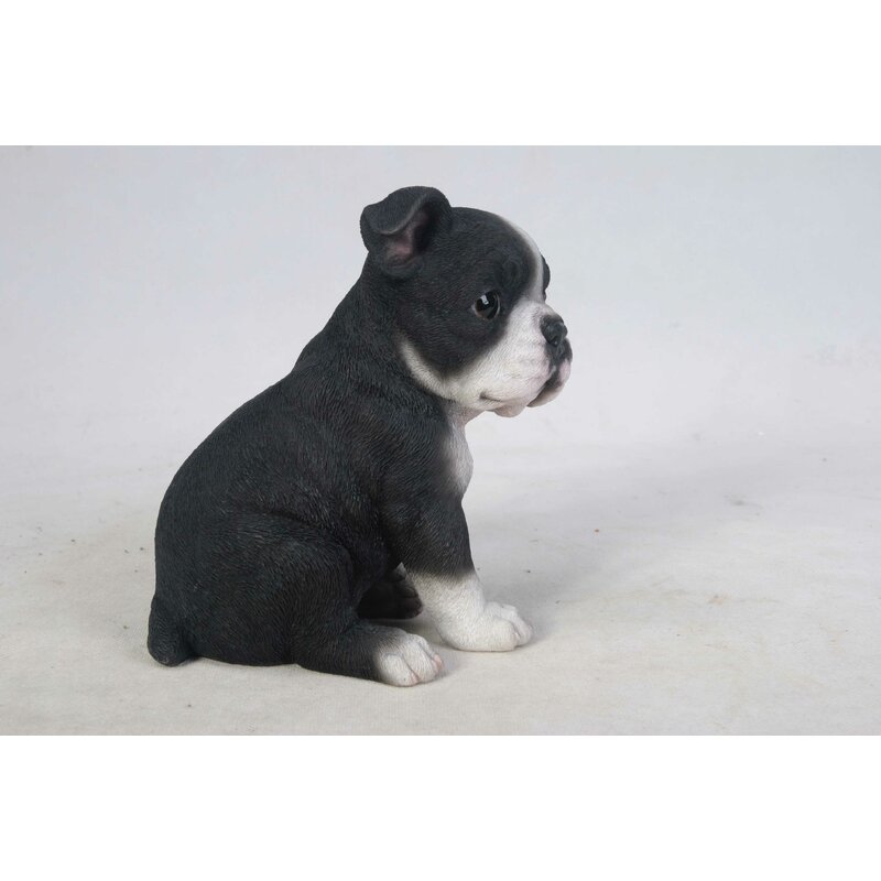 boston terrier puppy statue